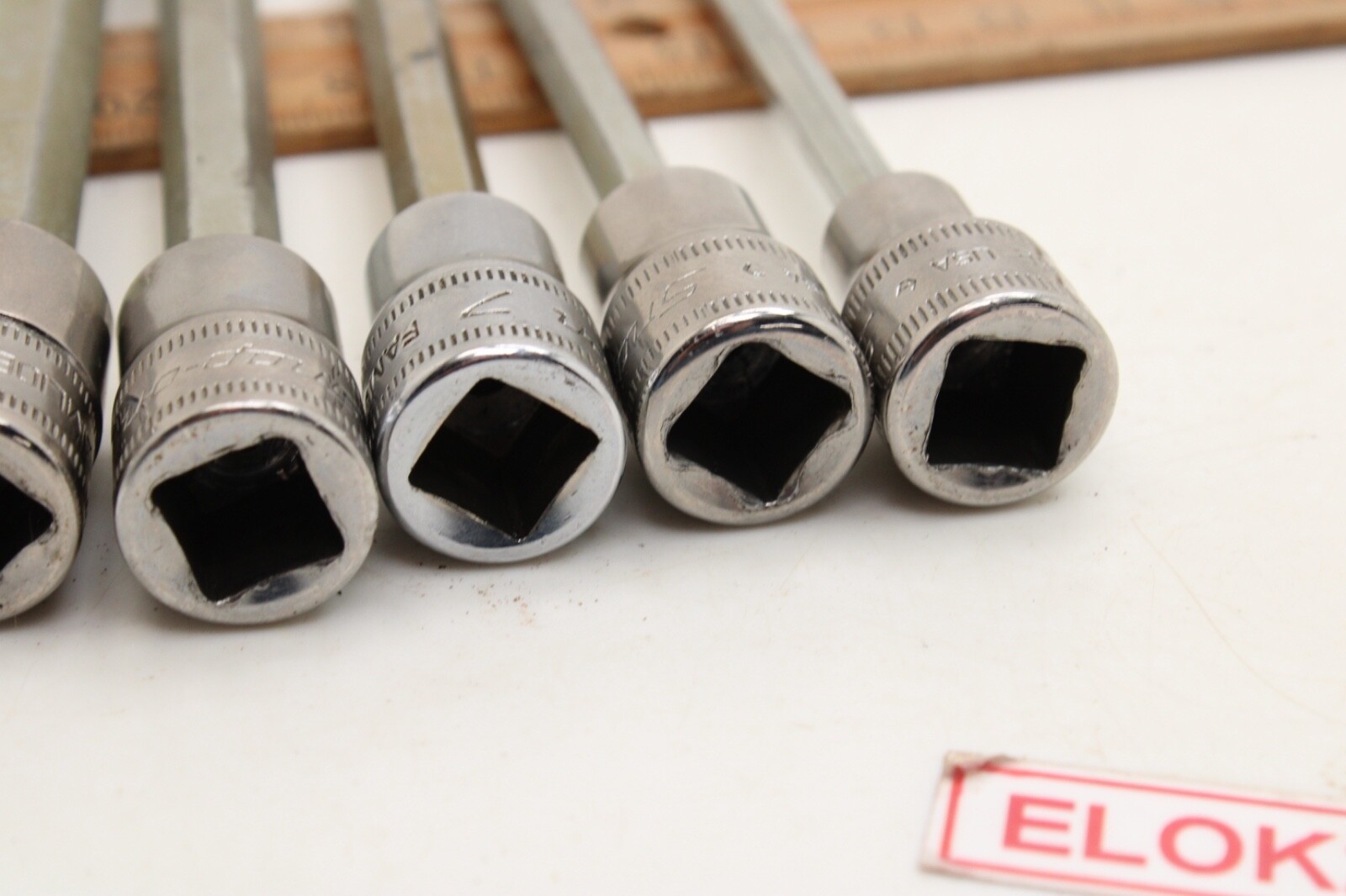 Snap-On FAML5E-FAML10E 5-10mm 5 Piece 3/8″ Drive Metric Long Hex Socket USA