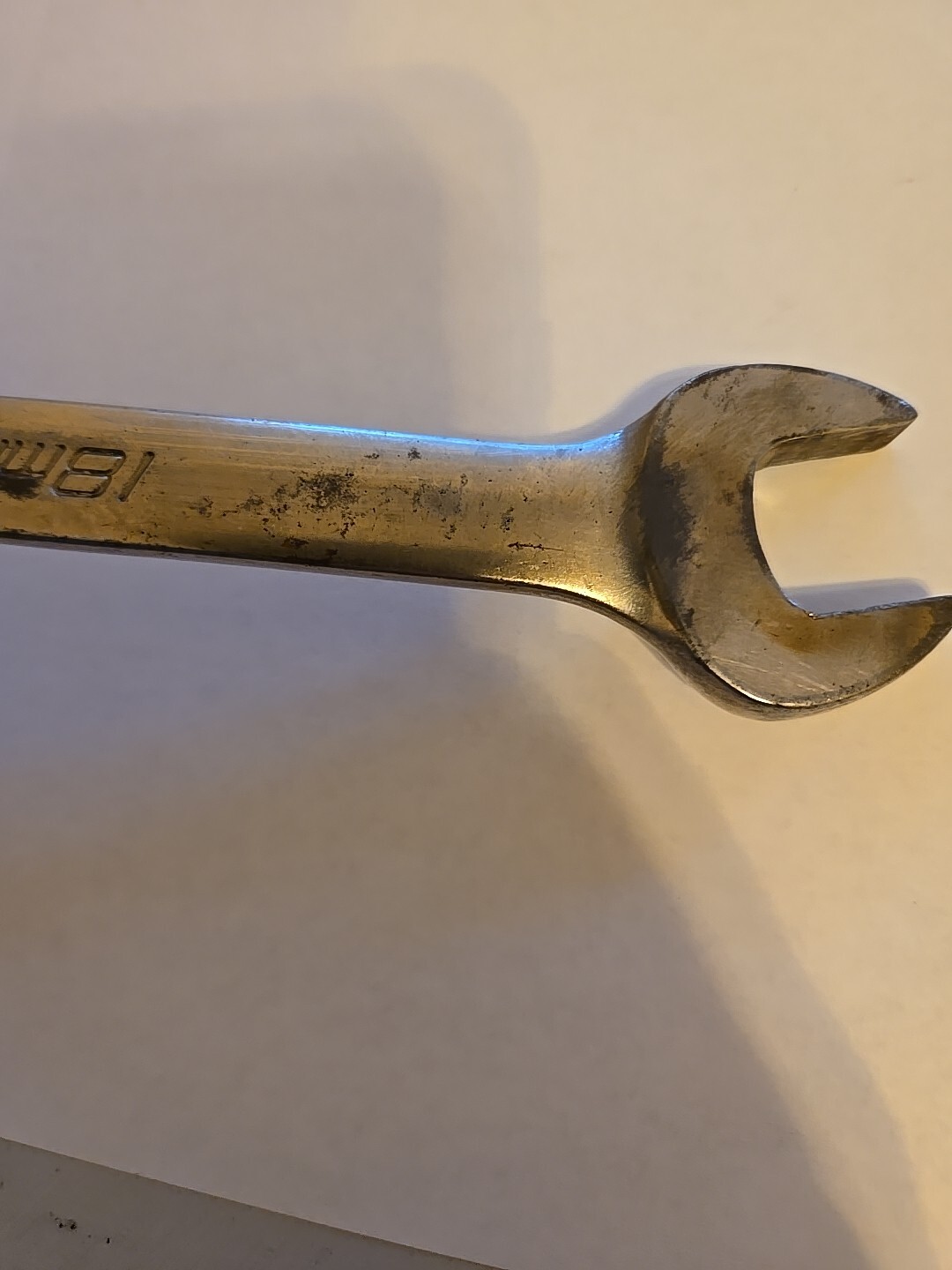 Snap On 18MM 12PT Long Chrome Combination Wrench OEXLM18B