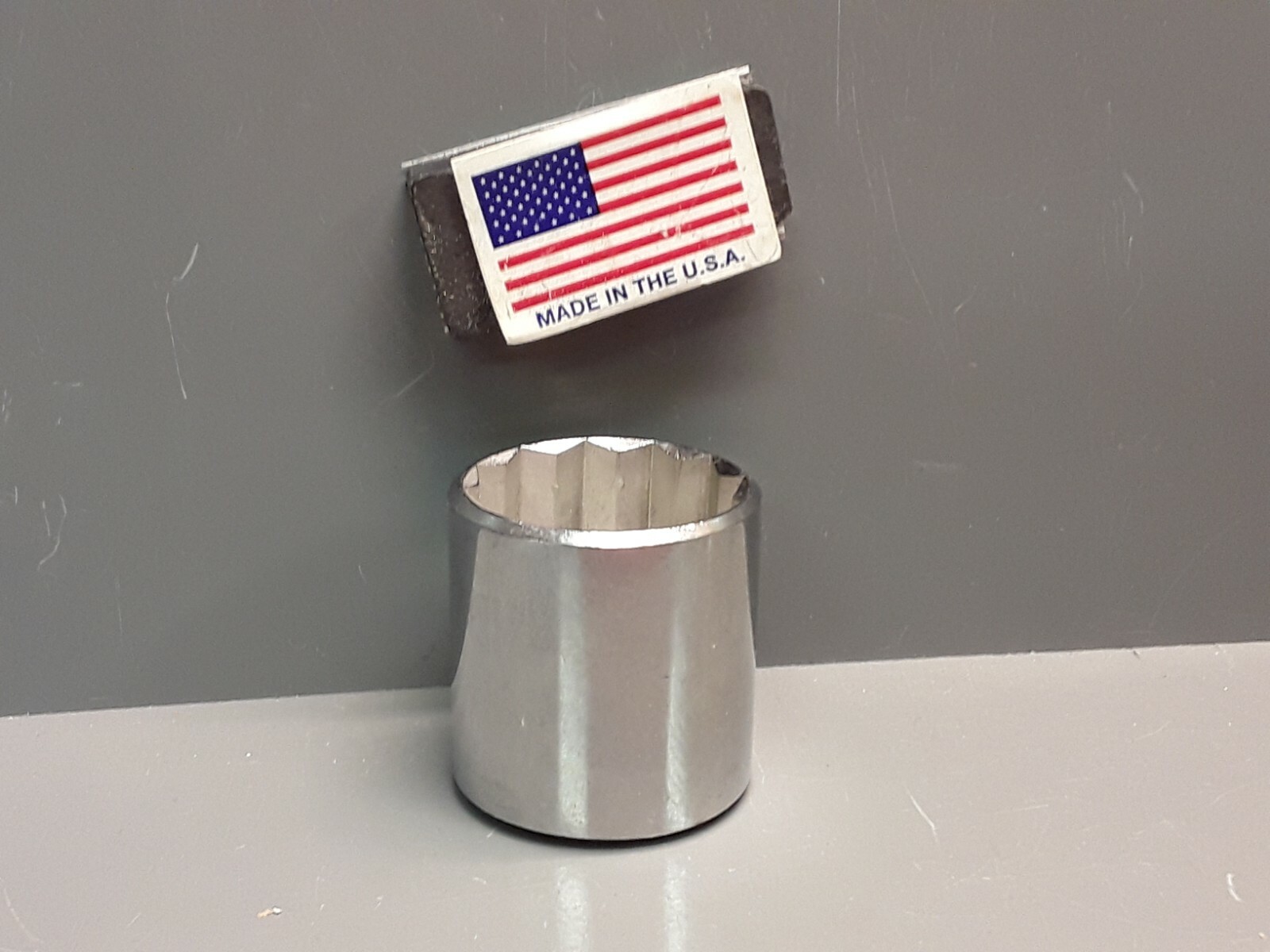 Thorsen USA 1-3/16″ Chrome Socket 1/2″ Drive, 12 Point # 538 New Old Stock USA
