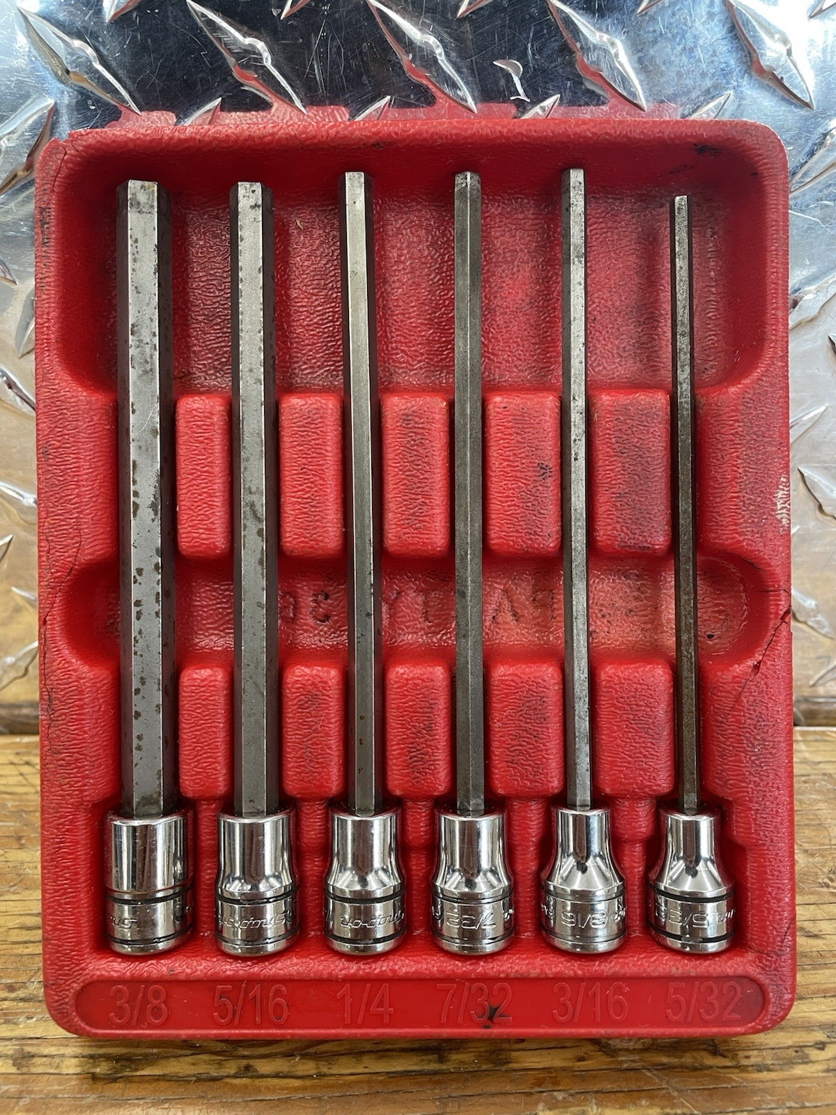Snap-On SAE Long Hex Allen Ball Sockets PAKTY136