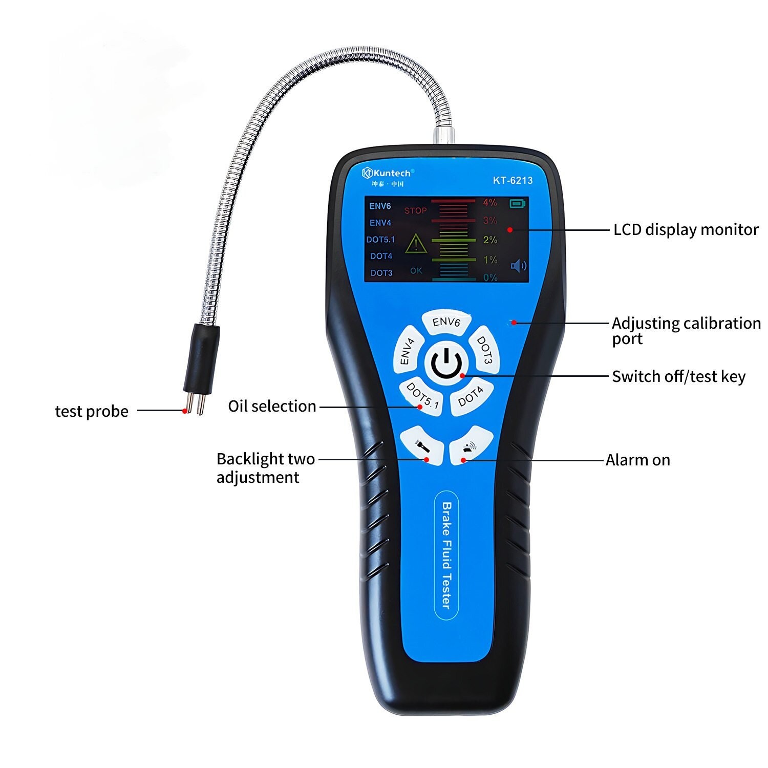 Brake Fluid Tester Portable Brake Oil Tester Automotive Tools & Supplies LCD