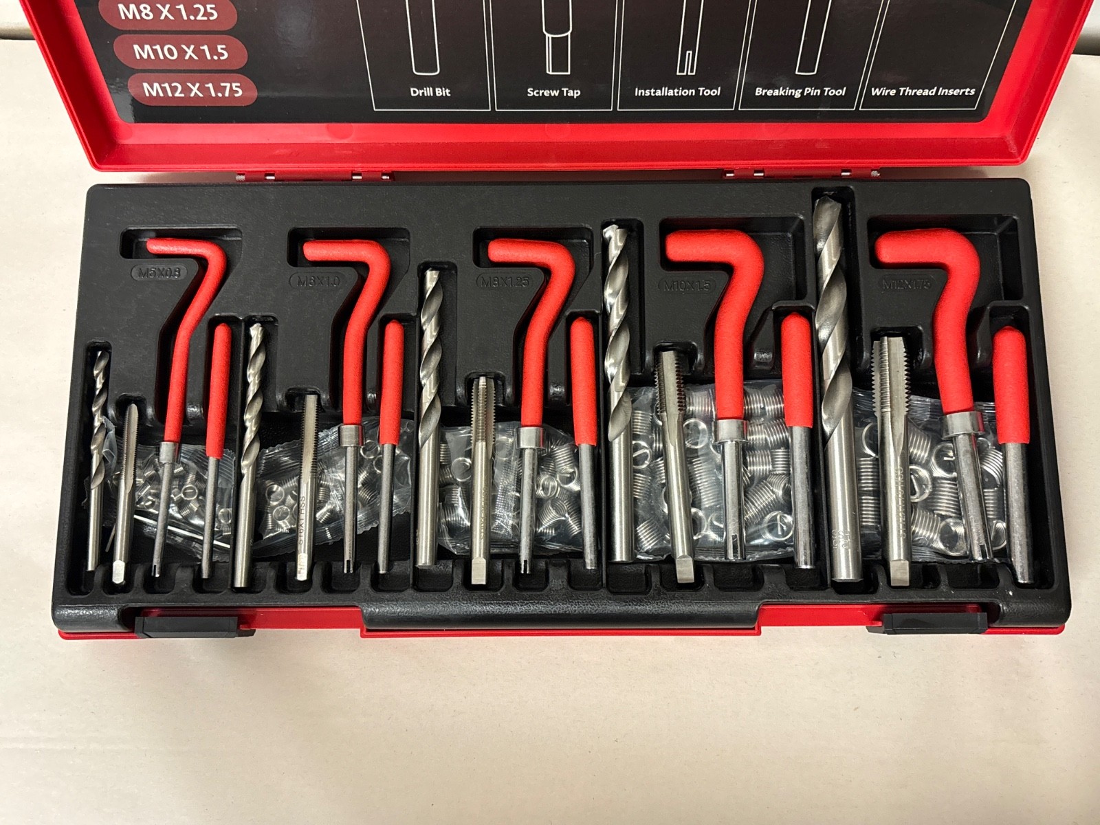 Reywoo – Metric Thread Repair Kit M5 M6 M8 M10 M12 150Pcs