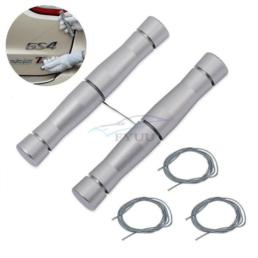 Car Emblem Logo Removal Tool Body Stickers Glue Cleaning Tool Handle PE Line Kit