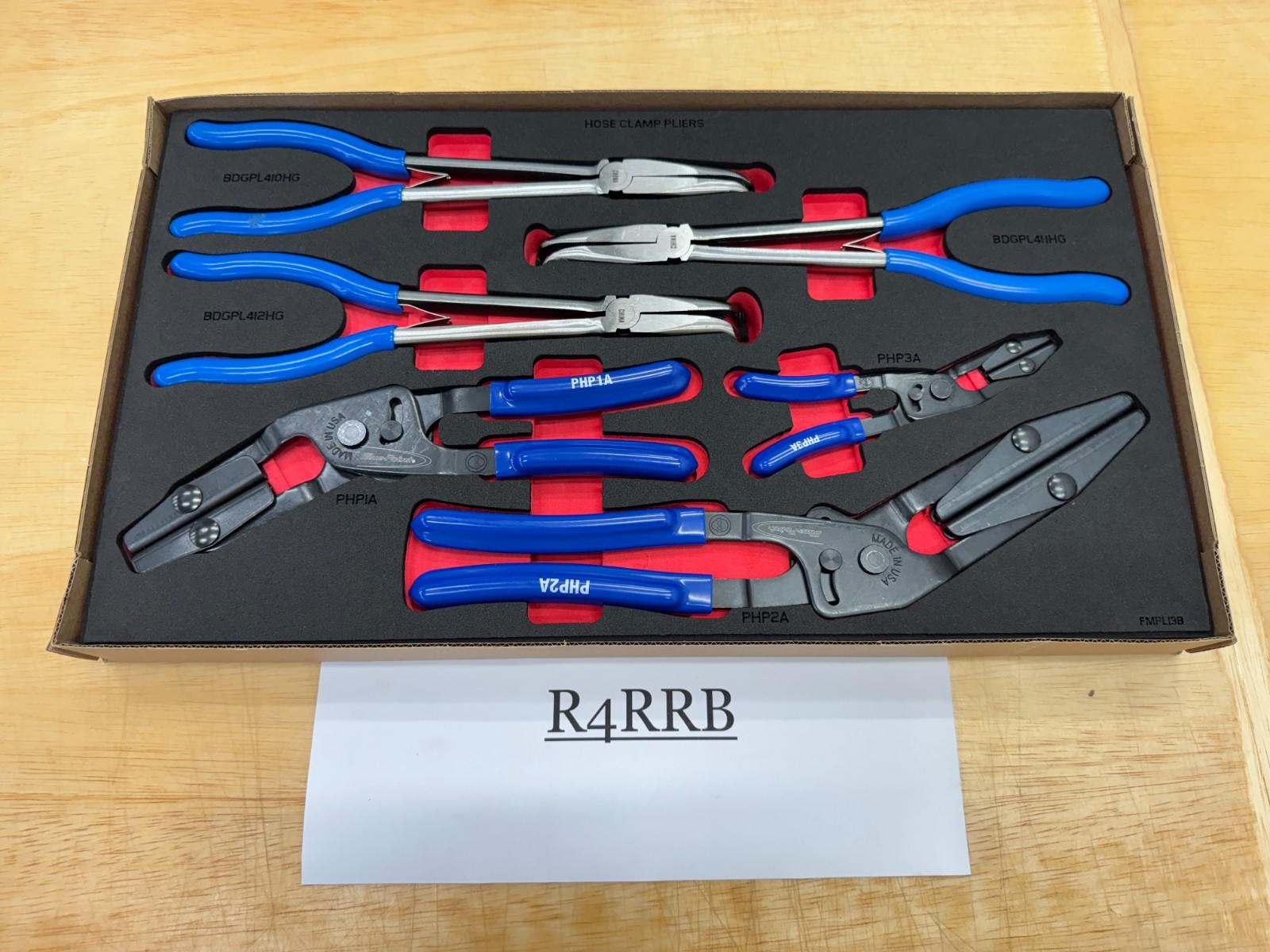 Blue-Point Tools NEW RED FOAM 6pc BLUE Hose Clamp Pliers Foam Set BPHC600FR