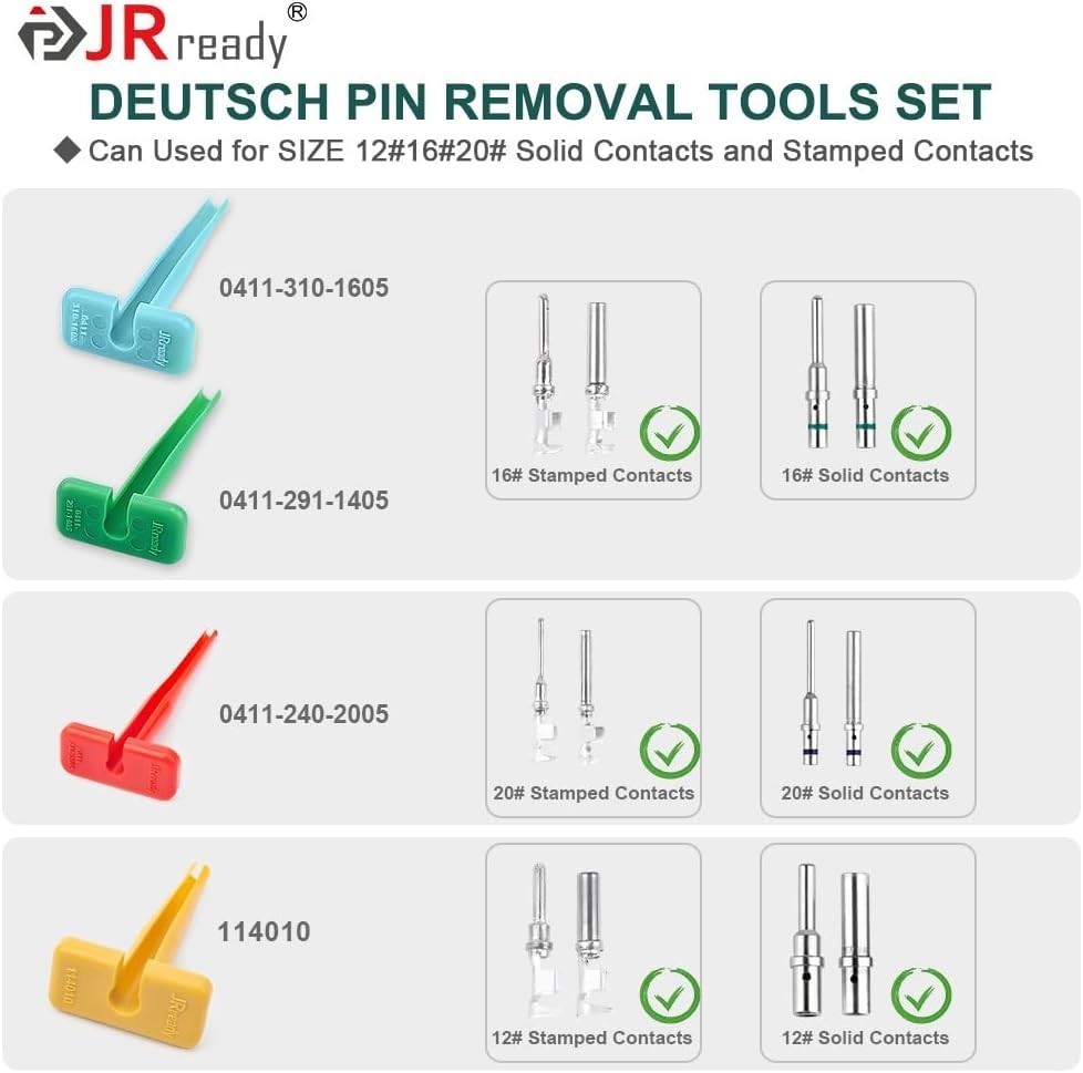 6-Piece Plastic Terminal Removal Tool Kit for Connectors, 12-22 AWG