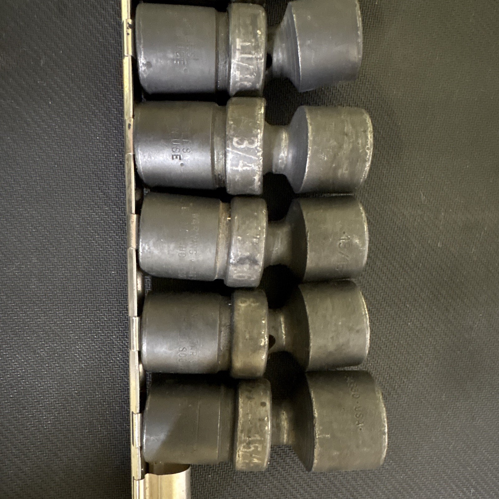 S-K 1/2” Drive Wobble SAE Impact Socket Set 8 Pc USA 1/2”–15/16”