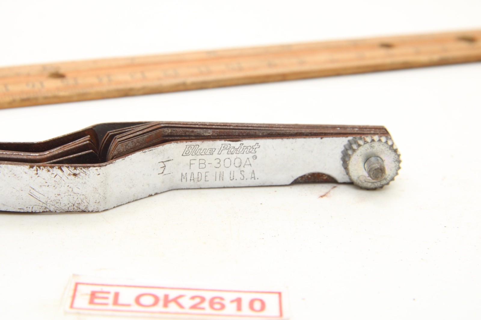 Blue Point FB-300A Bent Blade Feeler Gauge 25 Blades USA