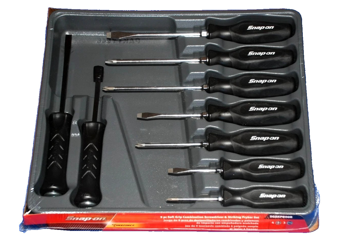 New Snap-on™ 9pc Black Screwdriver Striking Prybar & Chisel Set SGDXPB90B
