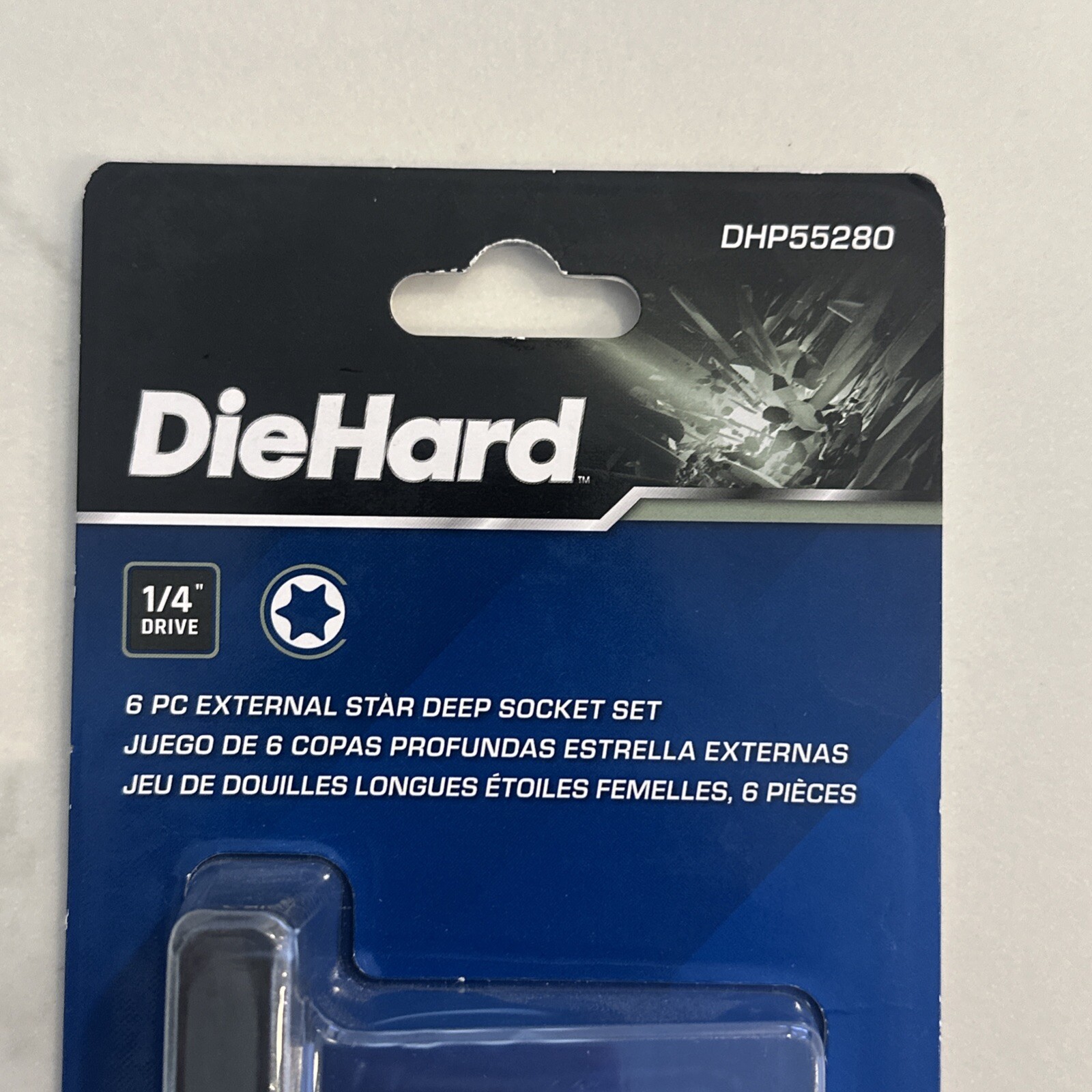 Diehard DHP55280 6 Piece 1/4″ Drive External Star Deep Socket Set – New