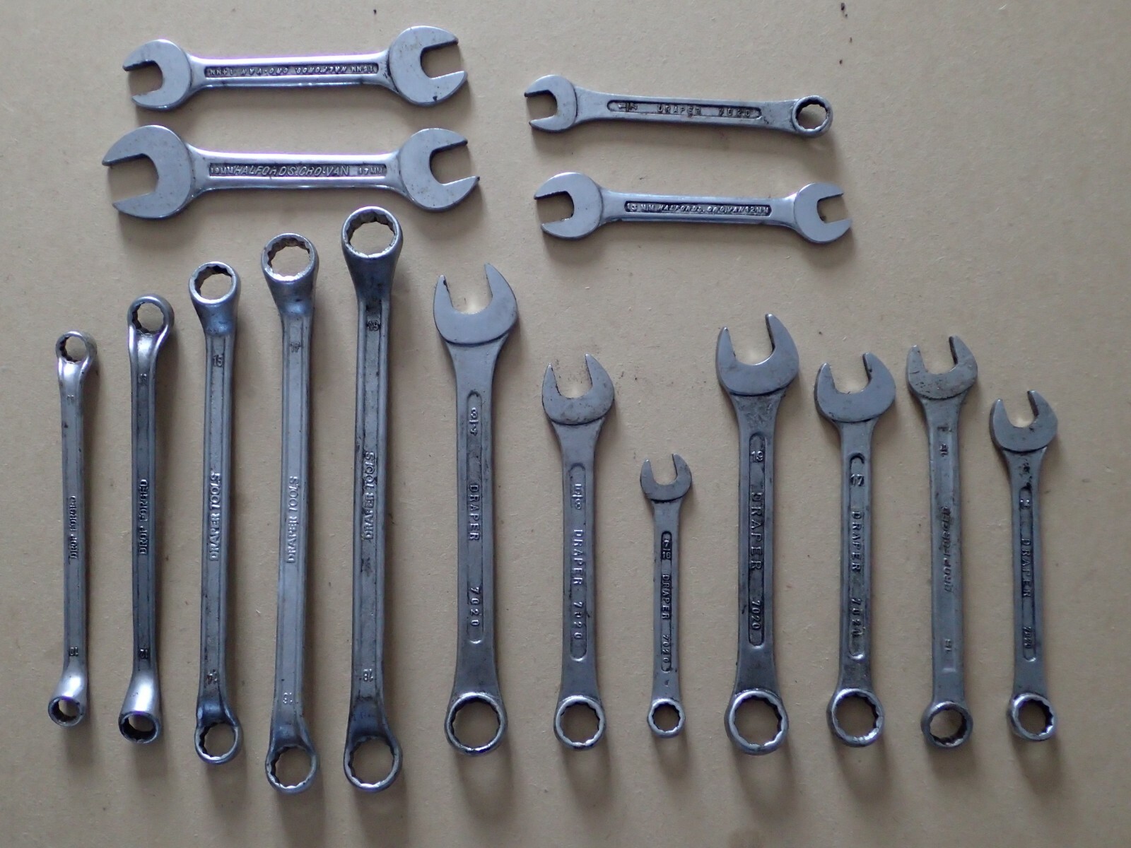 Draper drop forged spanners plus others (G391)