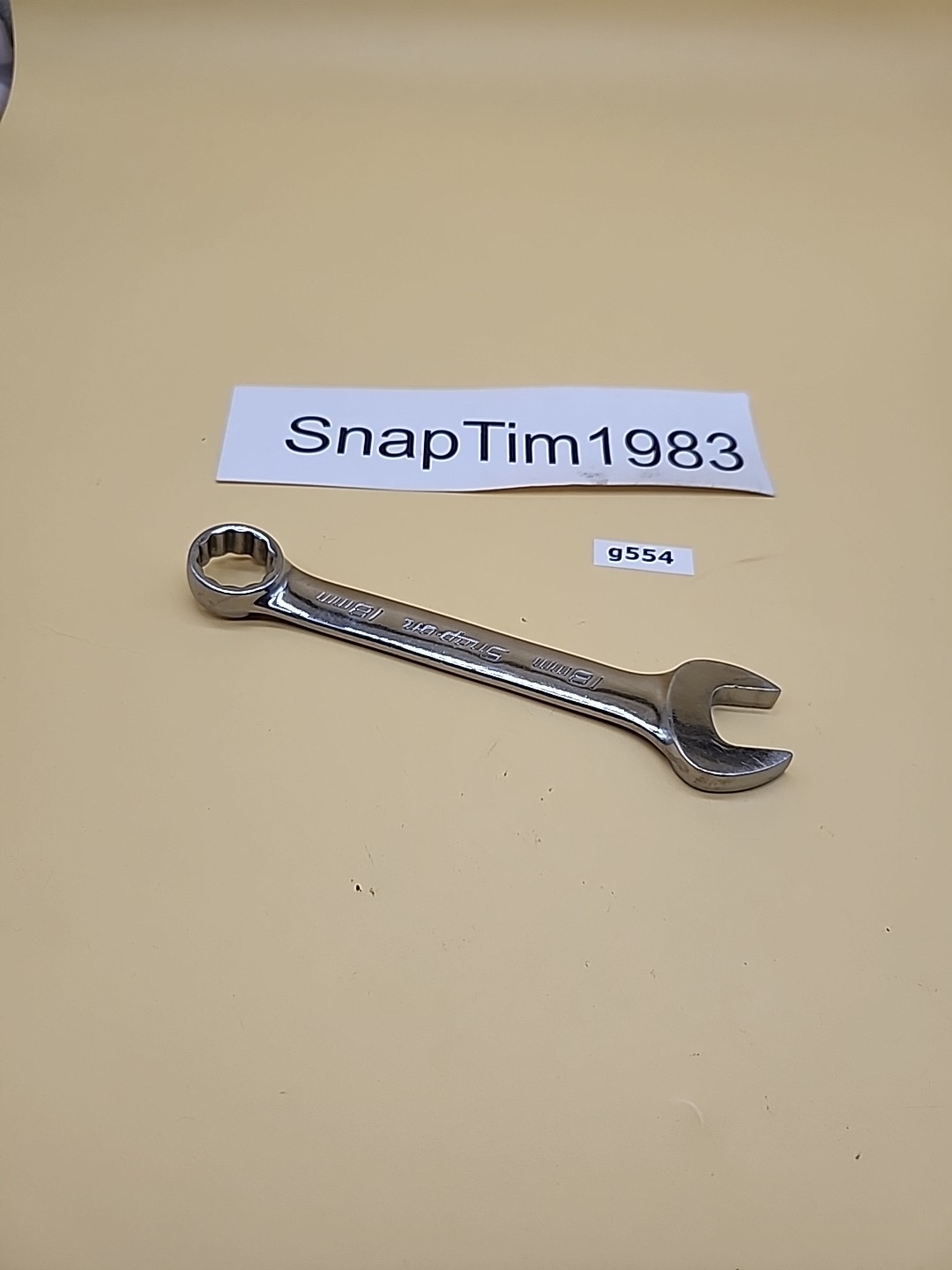 Snap-On Tools 18mm OEXM18B 12-Point Metric Short Combination Wrench USA