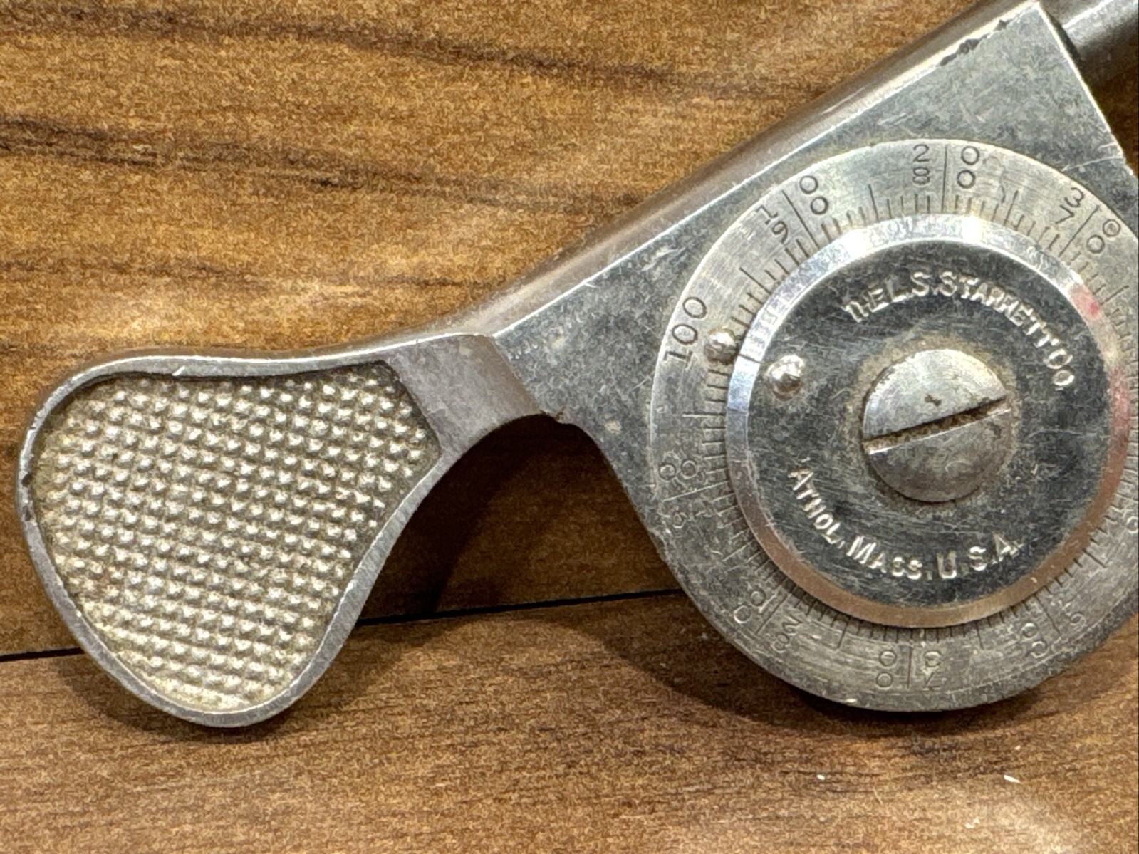 Vintage Gauge L. S. STARRETT Athol Mass. U.S.A. 1897, 1905 rotation counter