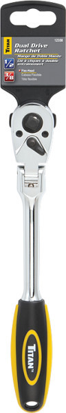 Titan 11358 3/8″ and 1/2″ Drive Combo Flex Head Ratchet (12358)