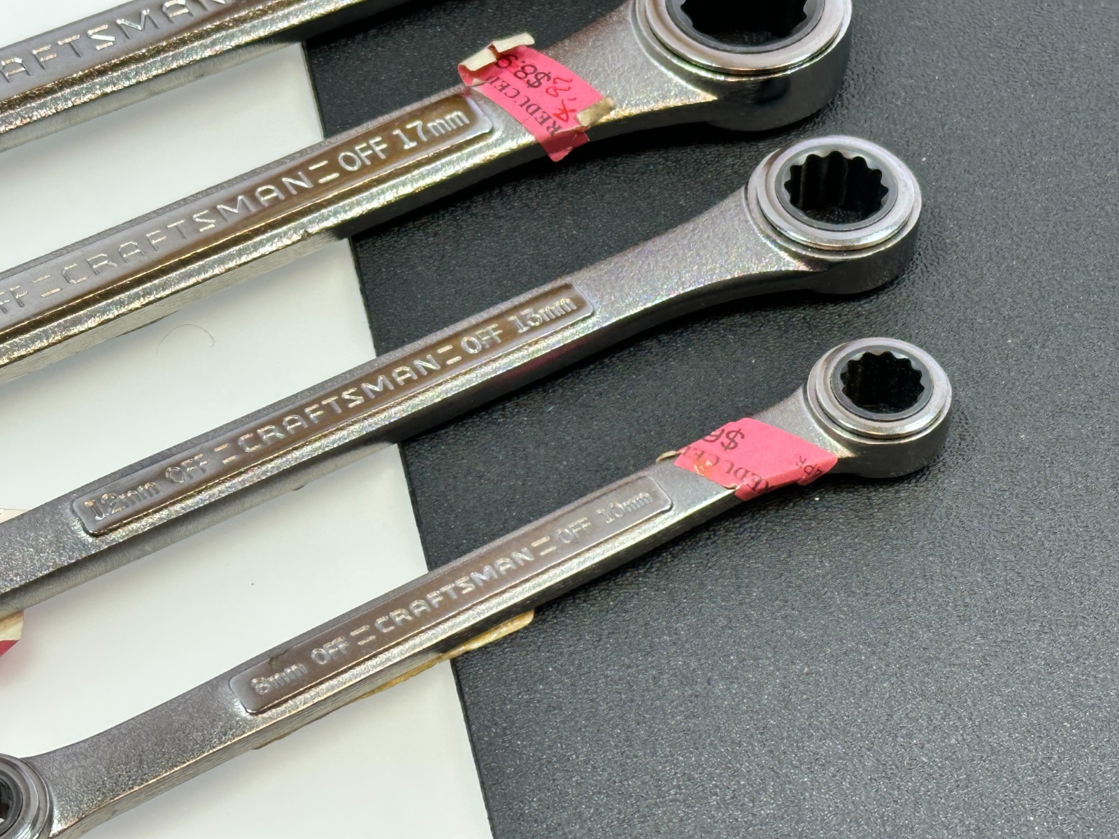 Craftsman USA 42447 Metric 8-19mm Double Box End Ratcheting Wrench Set, NOS Rare