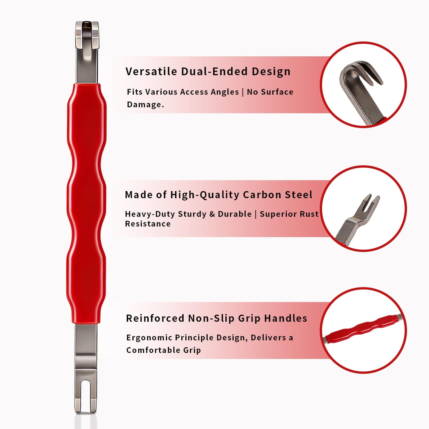 4 Piece Automotive Electrical Disconnect Pliers Set for Cars – 4.1, Red 4pcs