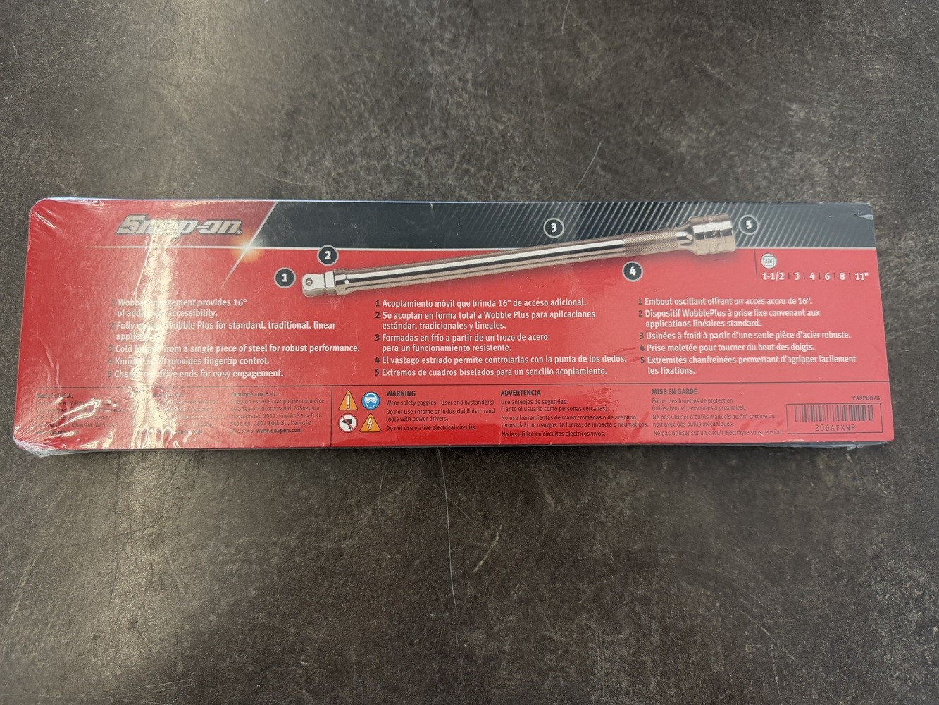 Snap-On 6pc Wobble Plus Extension Set 206AFXWP (1110609)