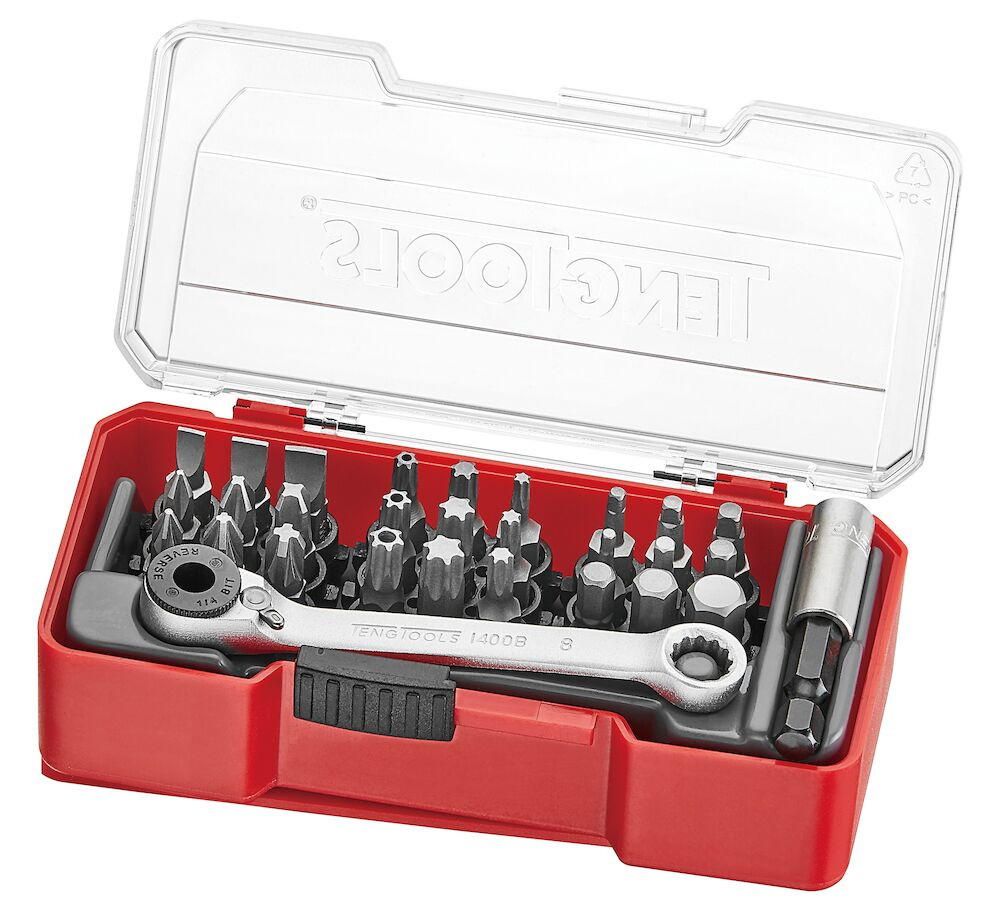 TengTools TJ1429 Bit Set With Belt Clip Mixed 29 Pieces