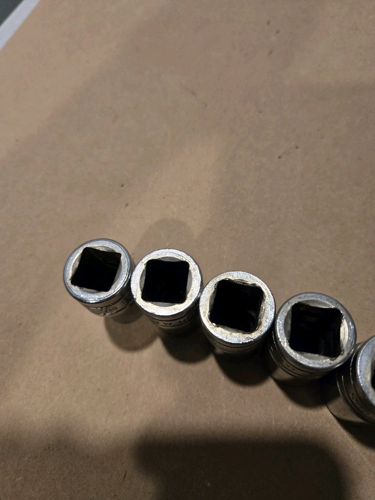 Snap On 1/2″ Drive 7/16″-1-1/8″ 6PT SAE Shallow Chrome Sockets USA Lot Of 12