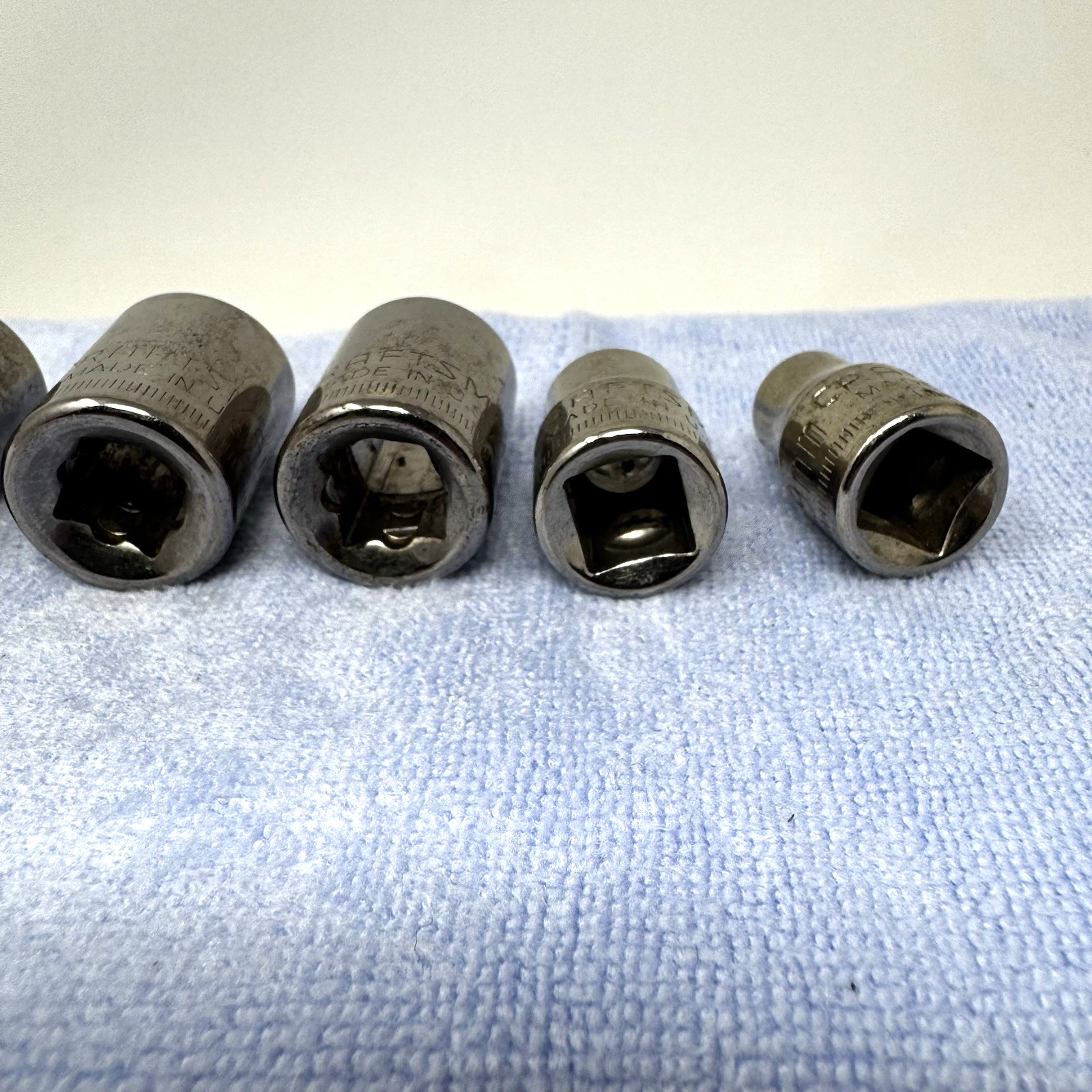 Craftsman Socket Set 3/8” Drive 9, 10, 14, 15, 16, 17, 18, 19mm 6pt and 12pt