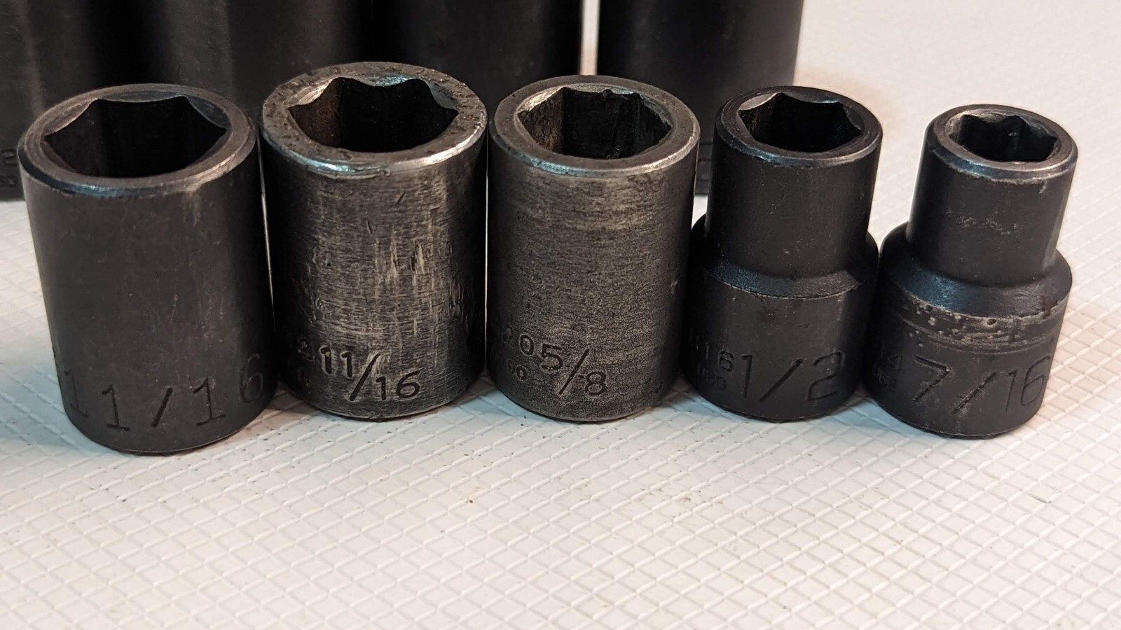 Lot of 14 Wright Impact Sockets Drive 1″ 15/16 7/8 13/16 11/16 Extension Adapter