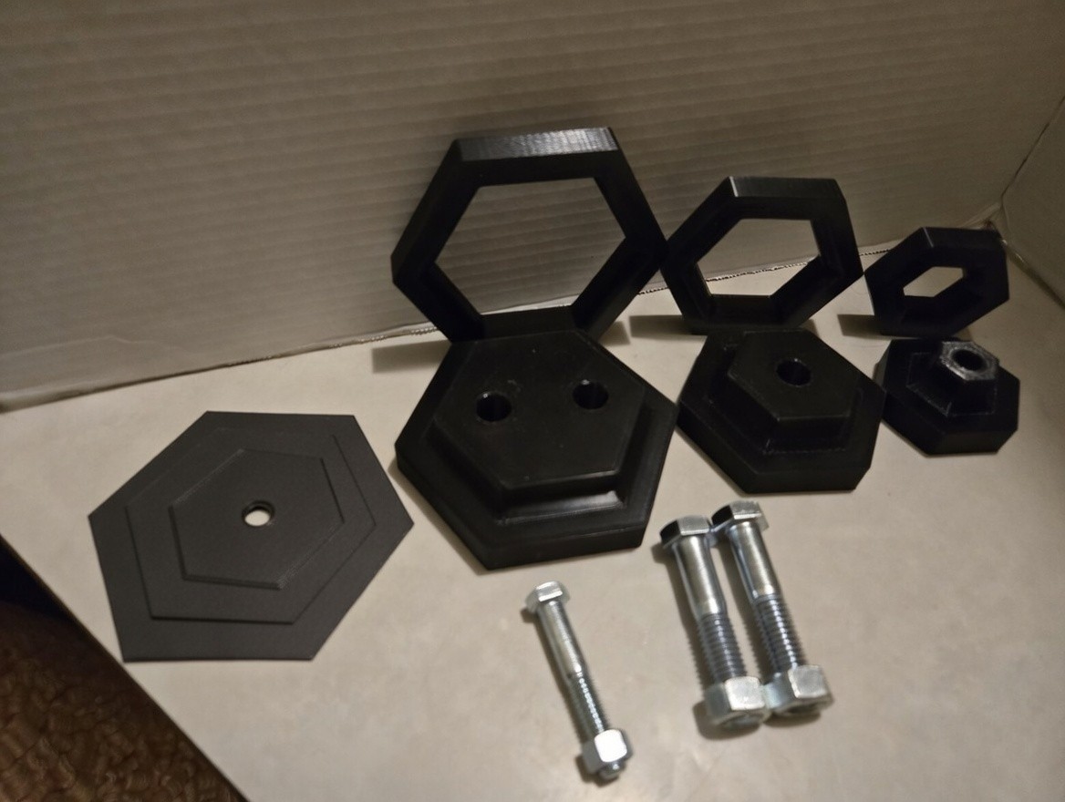 3pc Hex dimple die set 1″n 2″ And 3″