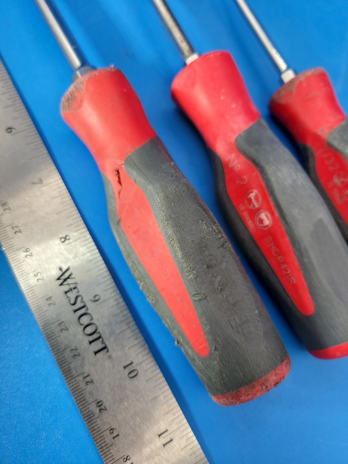 Snap-on Tools Screwdriver Set Phillips & Flat Head SHD Series 3 Pieces USA S-9-8