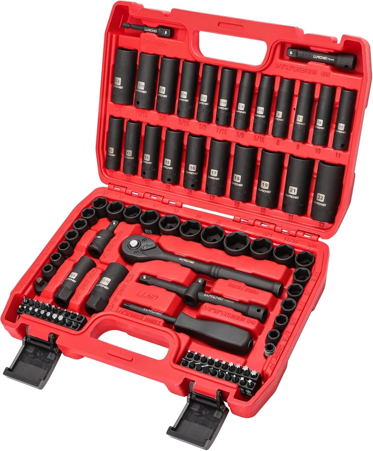 Versatile 3/8” Drive 95-Piece Socket Set – Deep & Shallow Chrome Vanadium Kit
