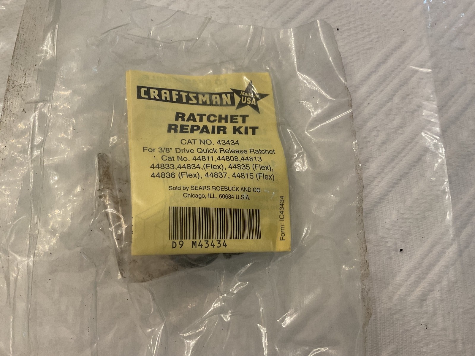 NEW OEM Sears Craftsman USA 43434 Ratchet Repair Kit 44808 44811 Factory Sealed