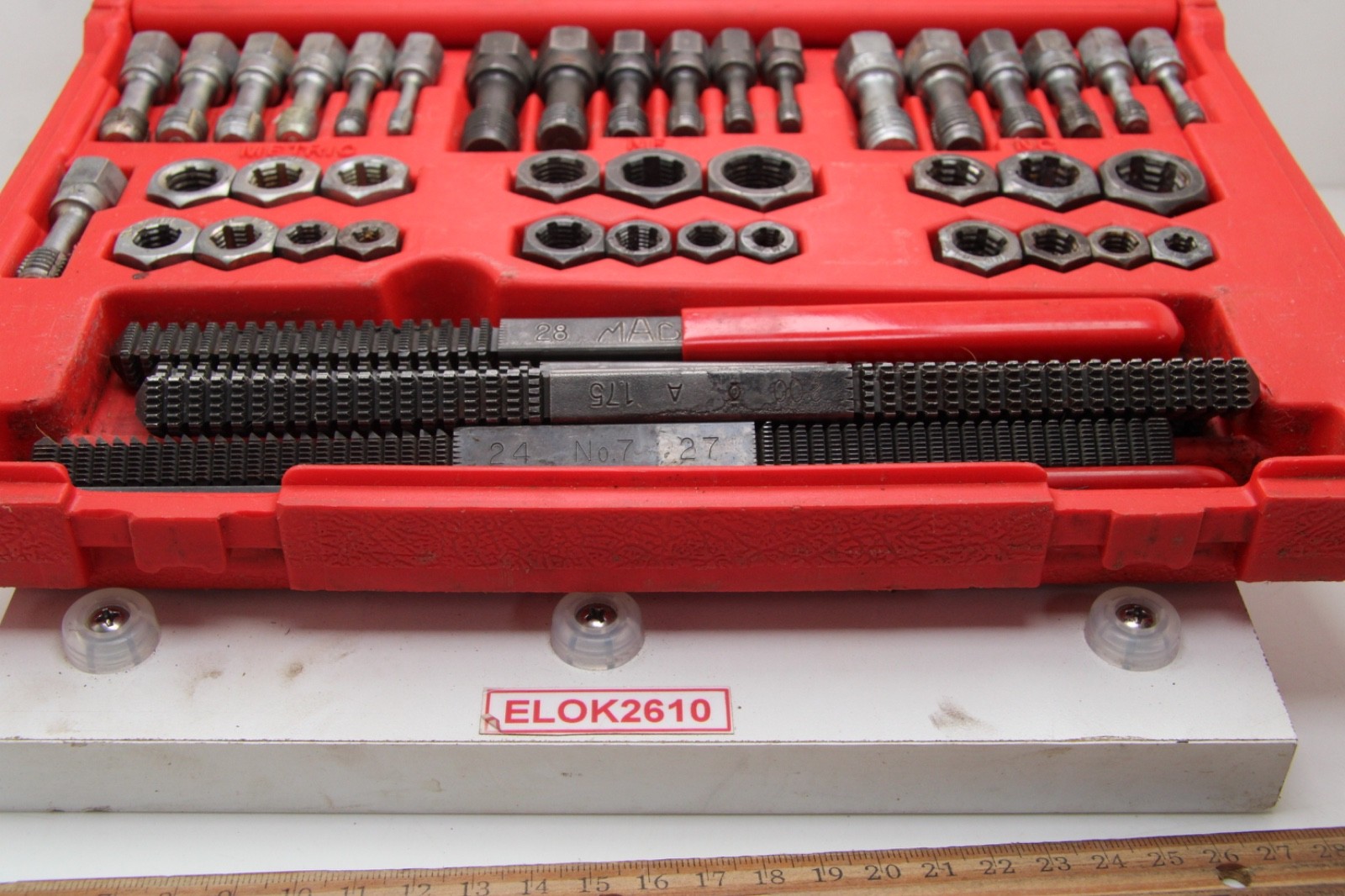 Snap-on RTD42 45 Piece Fractional Metric Rethreading Set USA w/Extra Files