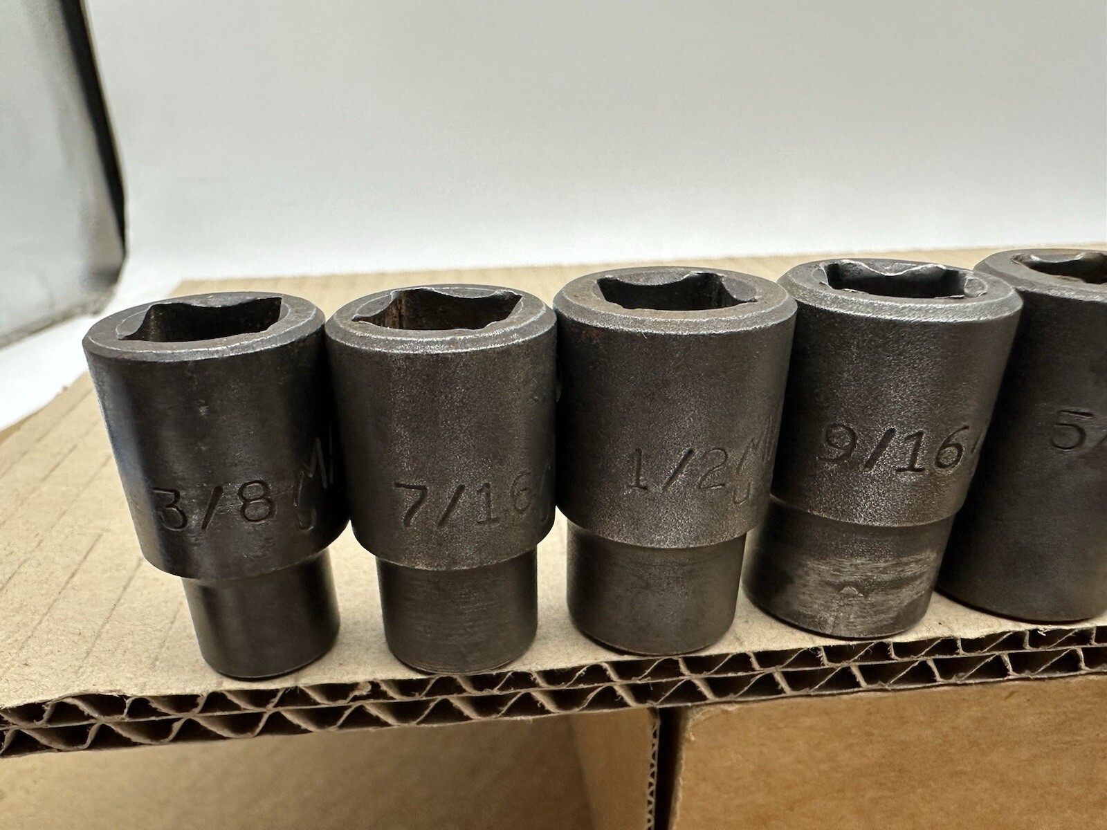 10 Pc MAC TOOLS VP 1/2″ DRIVE 6 PT SHALLOW IMPACT SOCKET Set 3/8″- 1-1/4″