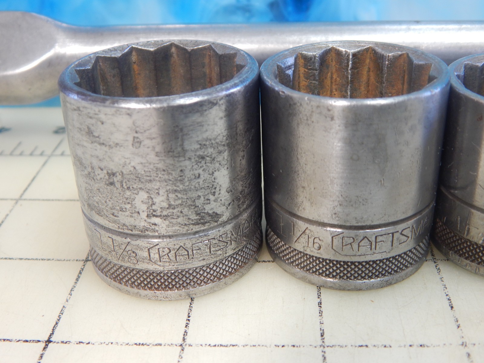 Vintage 1940’s Craftsman 1/2″ Dr. 16pc Socket Set, Breaker Bar, ALL -H- Series