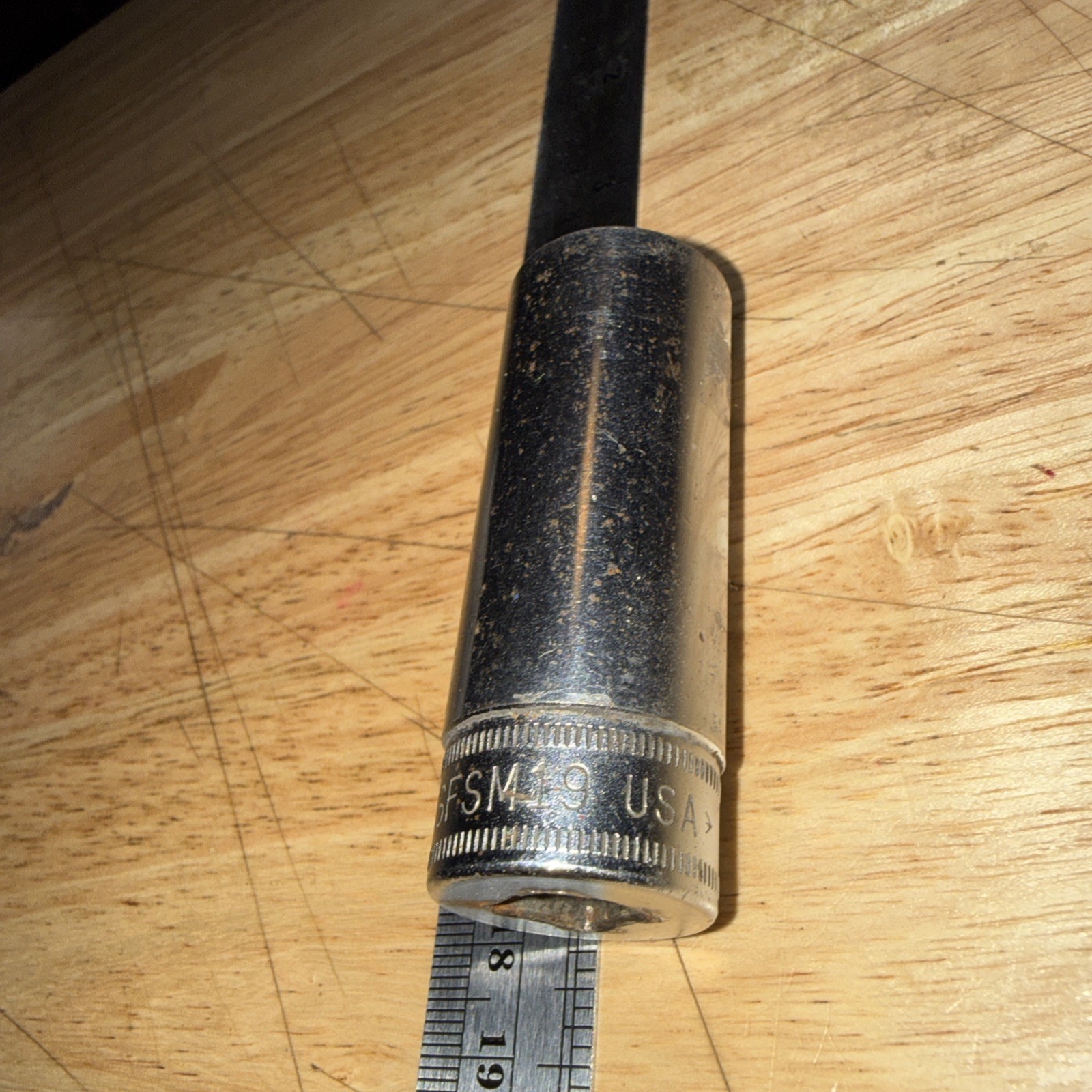 Snap On SFSM19 3/8 Drive Metric 19 mm 6 Point Deep Socket