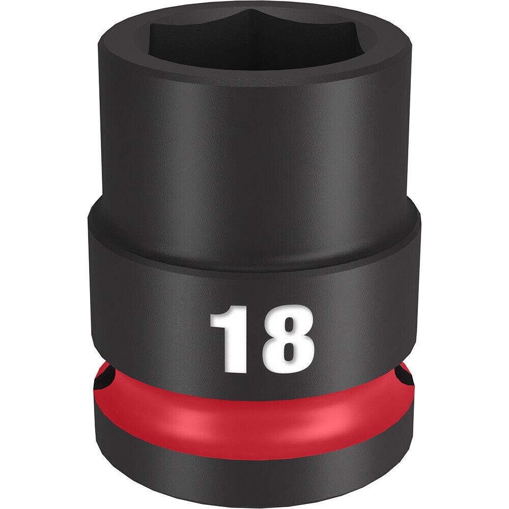 Milwaukee 49-66-6250 SHOCKWAVE Impact Duty 1/2 Drive 18MM Standard 6 Point Socke