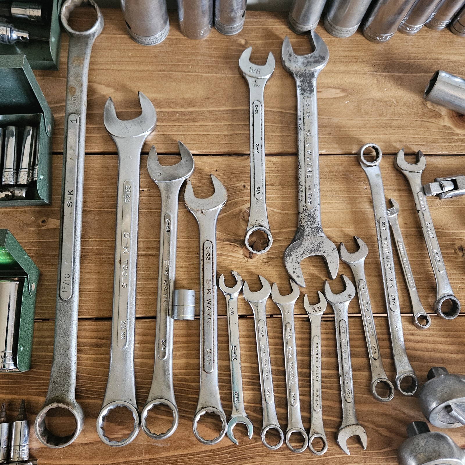 Large Mixed SK Tool, Sockets, Wrenches & Ratchets Lot