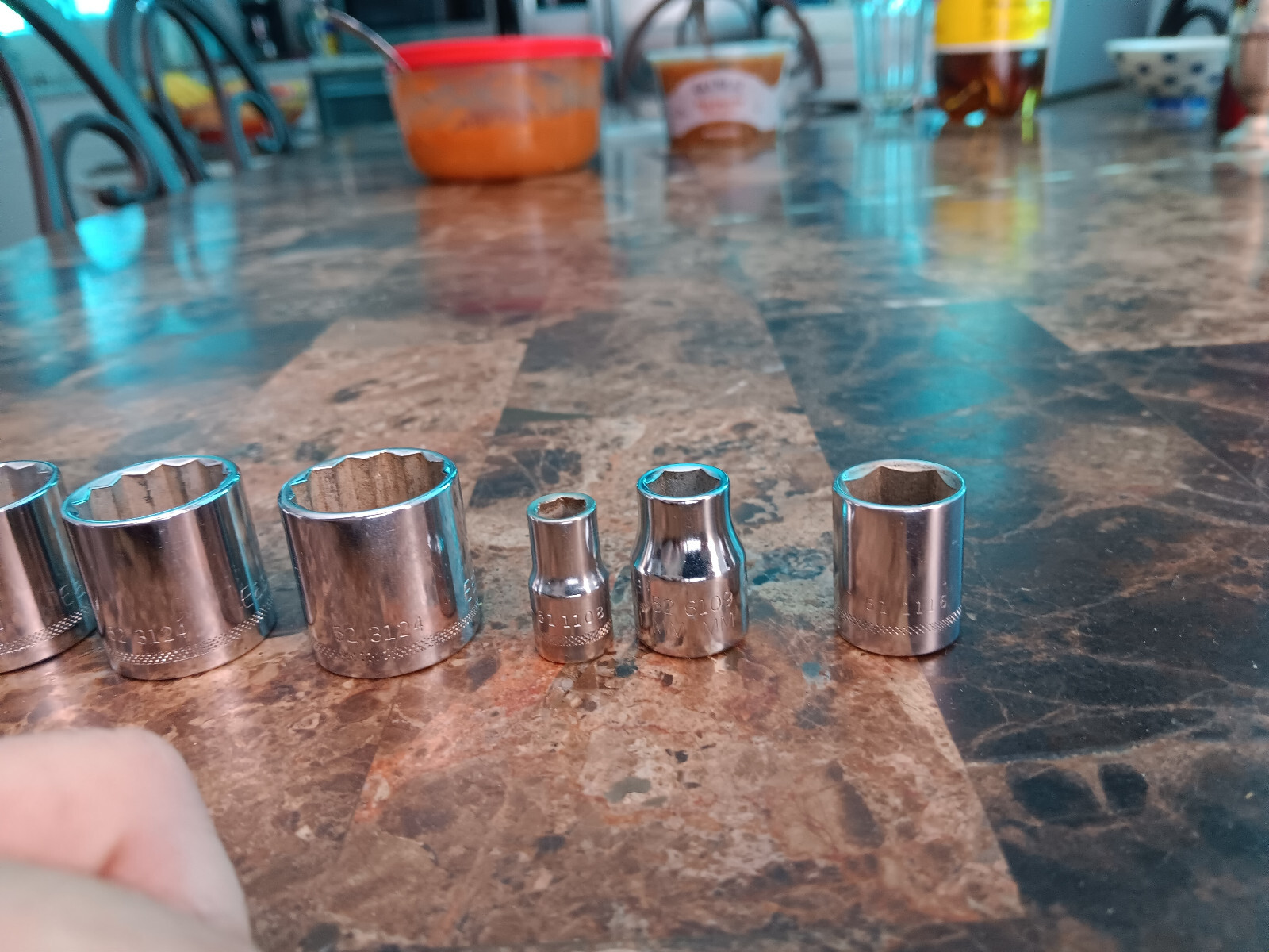 lot of Easco drive socket 12 pieces three of them are 3/4 (52 3124)