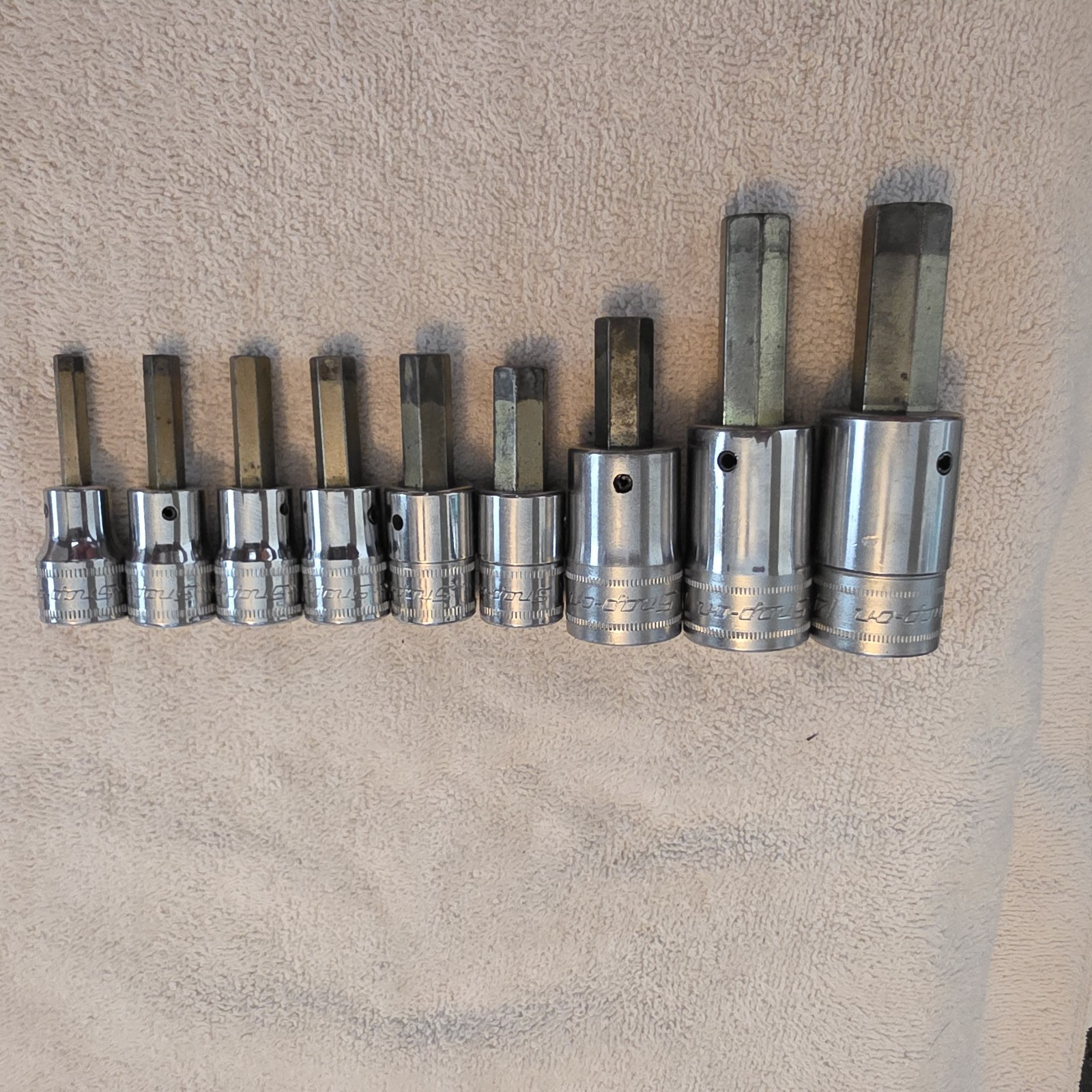 Snap 9pc Metric Hex Allen Bit Socket Set 5mm-14mm 3/8”& 1/2″Drive