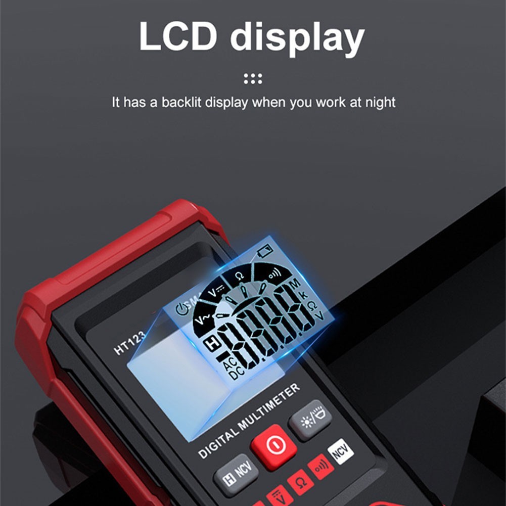 AC DC Multimeter with Backlight Portable Design for Home Improvement Projects