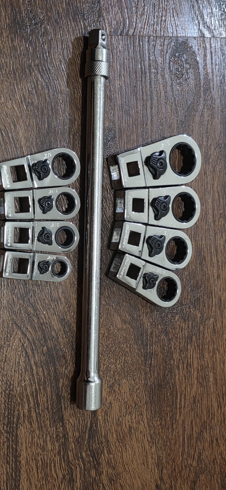 Blue Point 8 PC Ratcheting Crowfoot Set