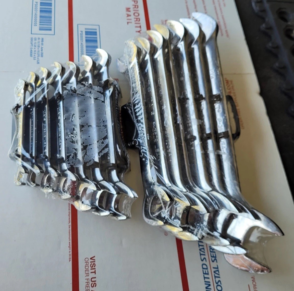 NEW CAT by Snap-on 14pc Open Angle Wrench Set 233-1635 233-1636 Caterpillar USA