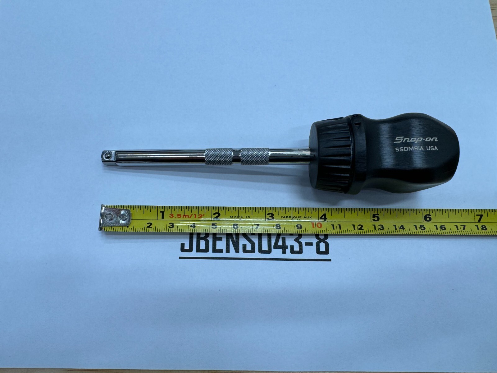 Snap-on Tools NEW BLACK 1/4″ Drive Stubby Hard Grip 4″ Ratcheting Socket Driver
