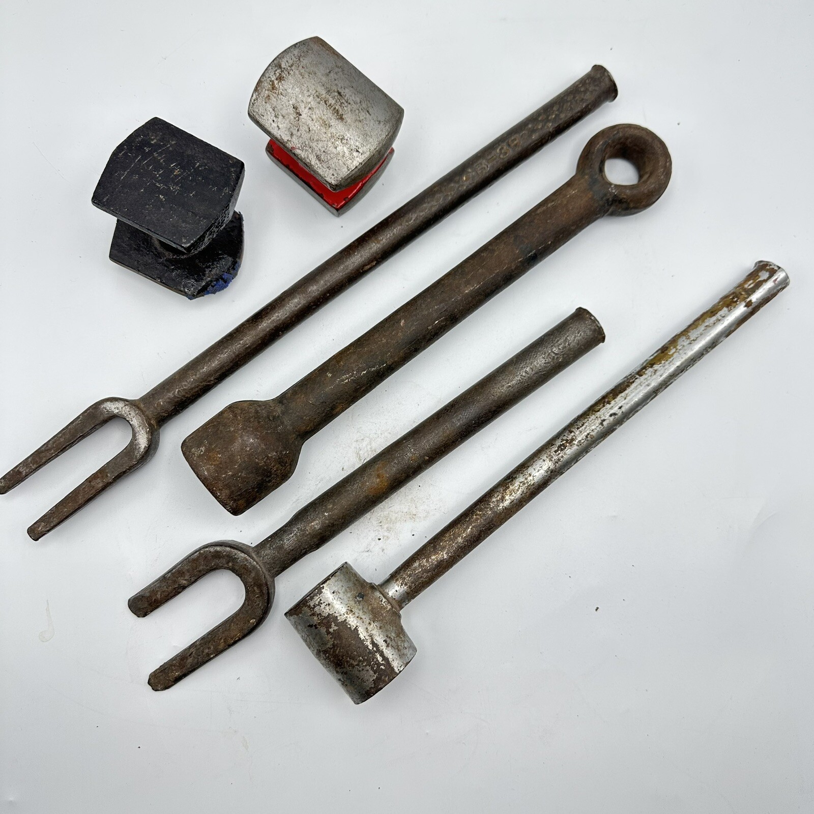 Vintage Auto Body Tools Dolly Hand Anvil Tire Iron Ken-Tools B39 New Britain LOT