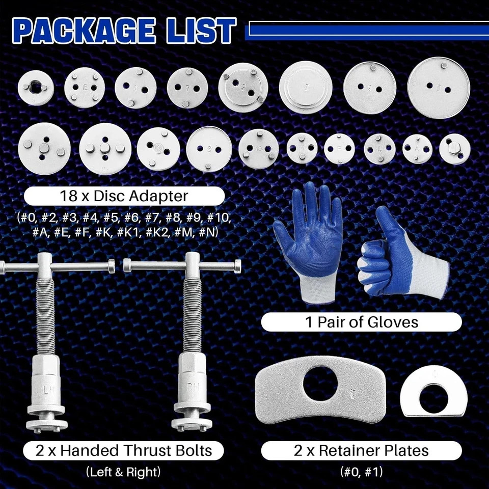 24PCS Universal Kit de Herramienta Para Frenos Piston de Frenos Brake Auto Carro