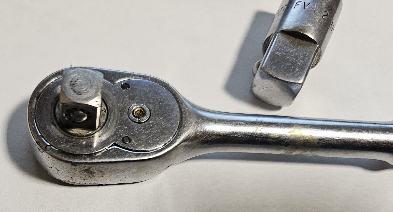 Snap-On Vintage Standard 6-7/8″ Long 3/8″ Drive Ratchet USA F-70-M Plus FVA2