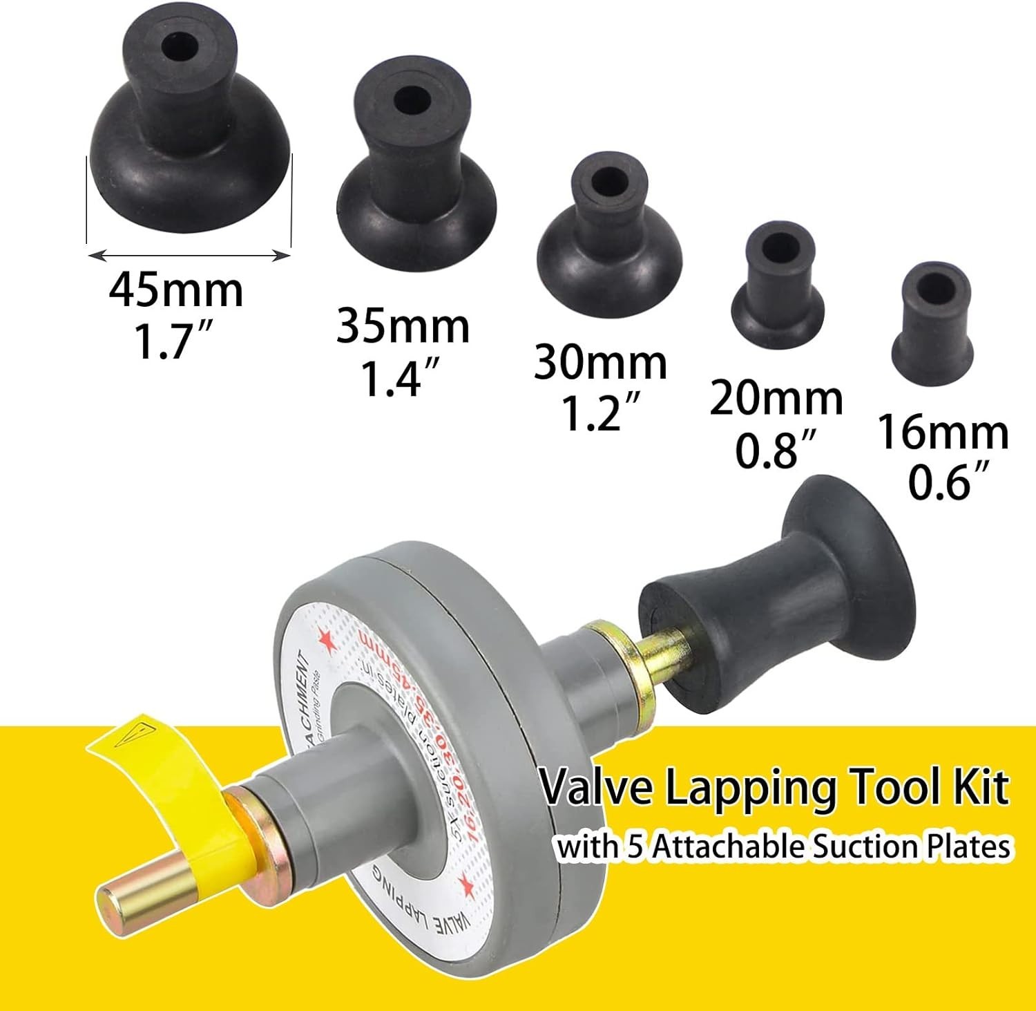 Valve Lapping Tool Kit – Engine Valve Lapping Attachment Tool for Drill Valve
