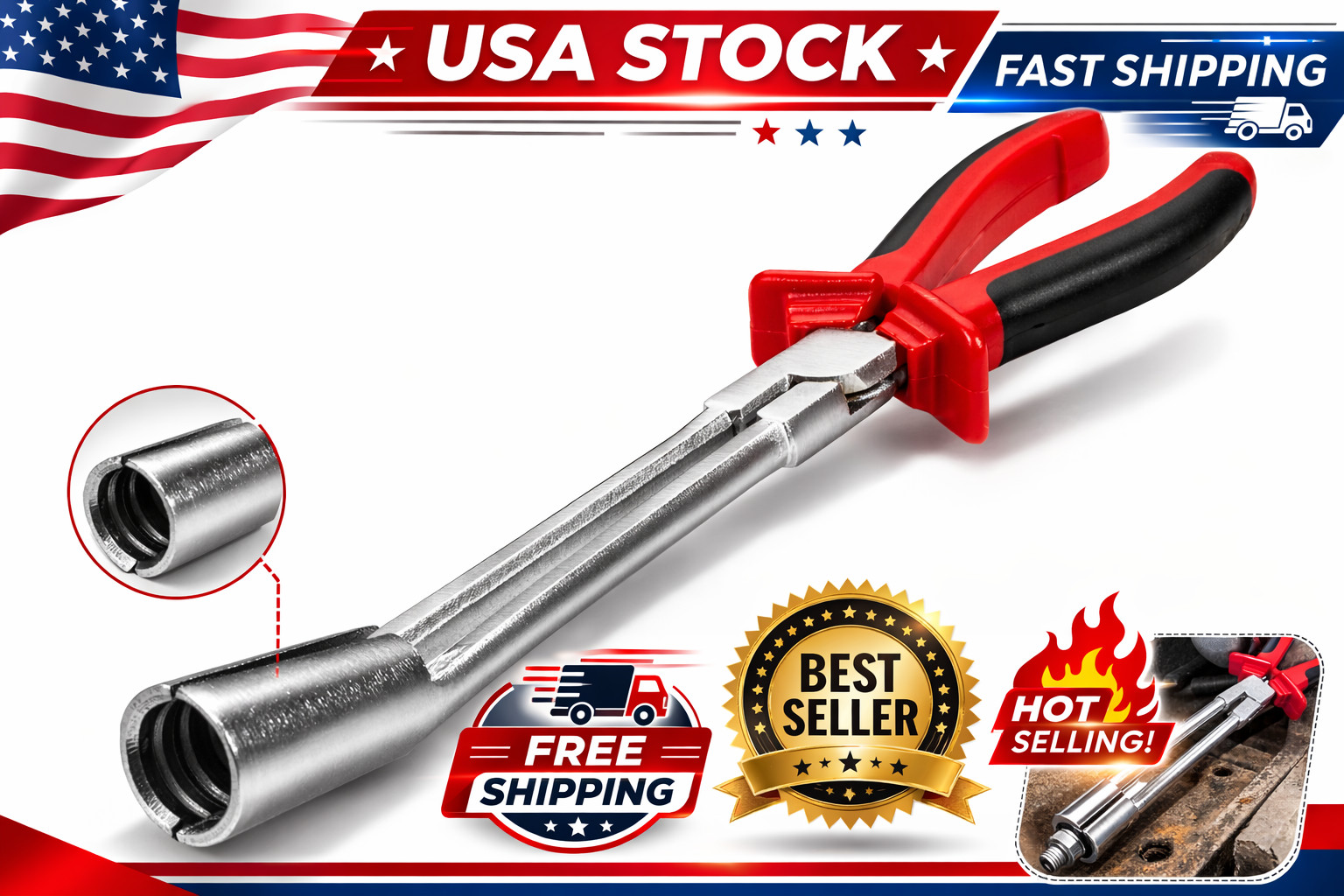 Car Spark Plug Wire Removal Pliers Tool High Voltage Cylinder Cable Removal Clam