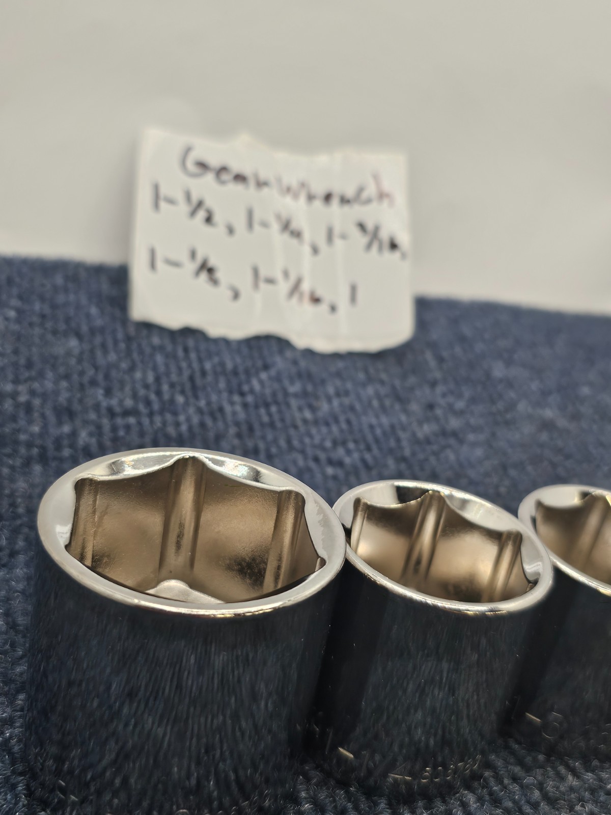 (6-PIECE) GearWrench 1/2 Drive, 12-Point Standard SAE Sockets Sizes 1″ to 1-1/2″
