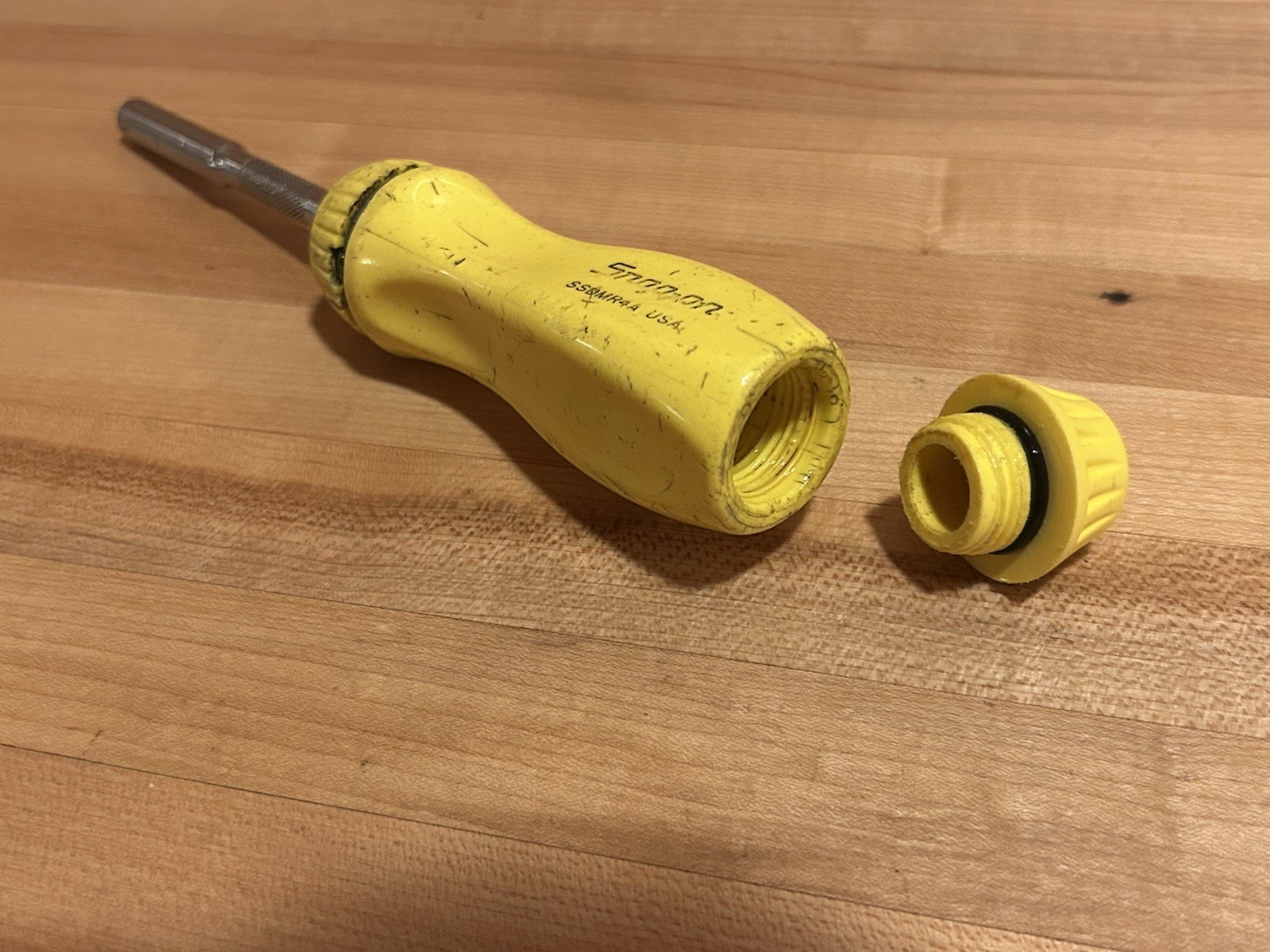 Snap-on Tools | SSDMR4AY Yellow Ratcheting Screwdriver – No Bits Included