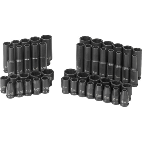 Grey Pneumatic 9748 1/4″ Dr. Std. & Dp. Fract.& Metric Master Set