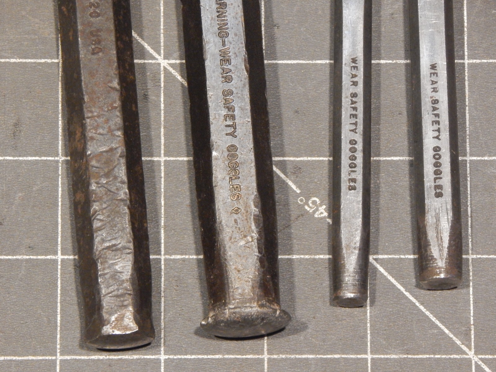 Snap On 4Pc Chisel Punch Lot Long 3/4″ 1020 7/8″ PPC828A 13/32″ PPC812 PPC108