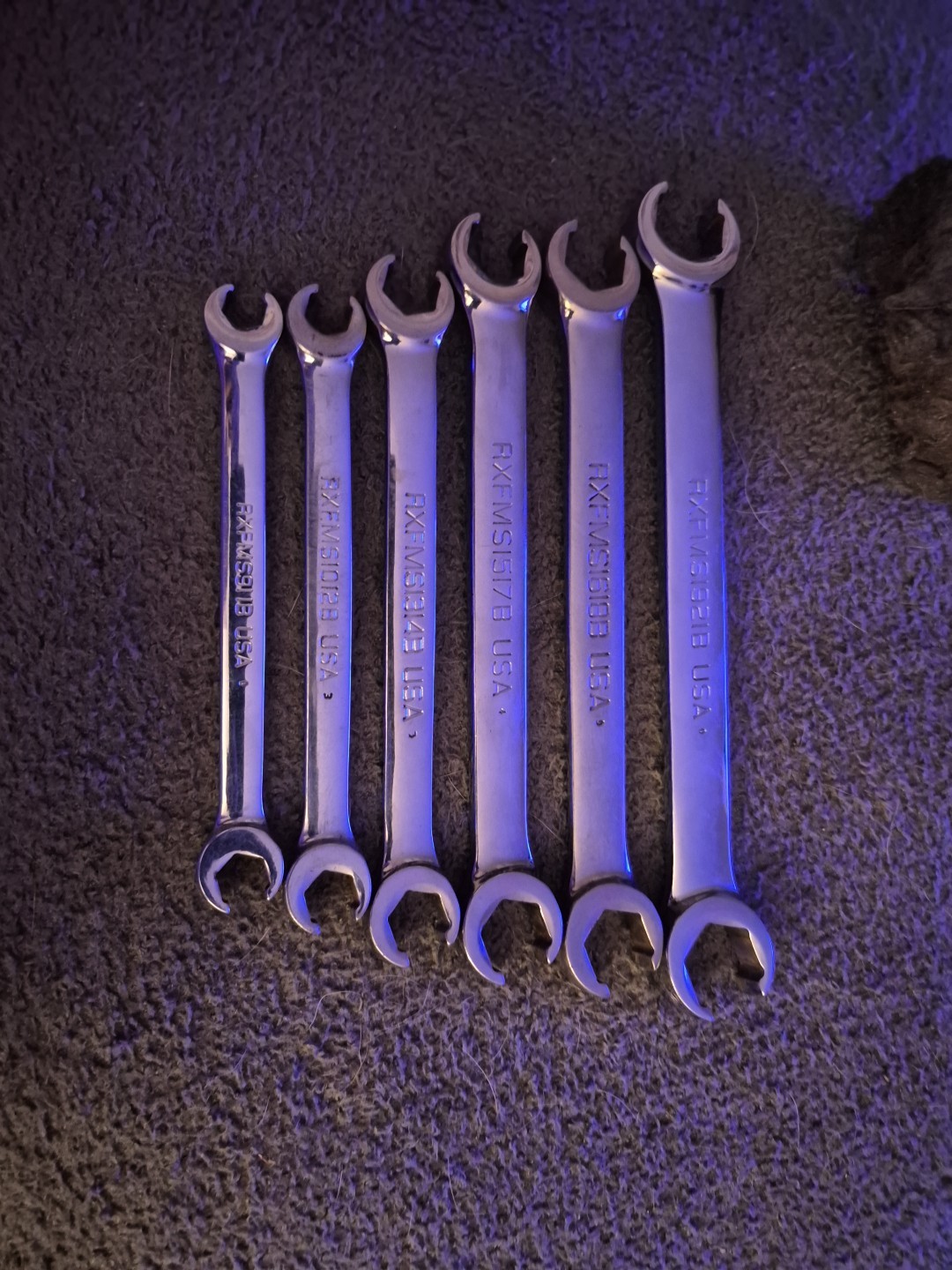 Snap-on 6pc Flare Nut Line Wrench Set Metric 9-21mm RXFMSB